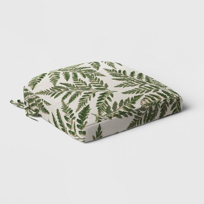 Woven Outdoor Rounded Seat Cushion DuraSeason Fabric™ Ferns - Threshold™