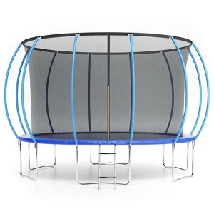 GustoWave Trampoline 14FT with Enclosure & Ladder, ASTM Approved Heavy-Duty Outdoor Recreational Trampoline for Kids Adults, 440LB Capacity - 1 of 4