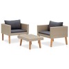 vidaXL Garden Furniture Set Beige, Anthracite - 3 of 4