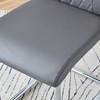 Sapphtopaz Modern Dining Chairs PU Upholstered Chair with Metal C-Shaped Base Armless Backrest Chairs for Kitchen, Dining Room - 3 of 4