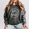 Simply Sage Market Women's Lightweight Garment Dyed Graphic Sweatshirt Hello Winter Circle - 2 of 4