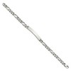 Black Bow Jewelry Men's 7mm Polished Stainless Steel Figaro Link I.D. Bracelet, 8.25 In. - 2 of 4