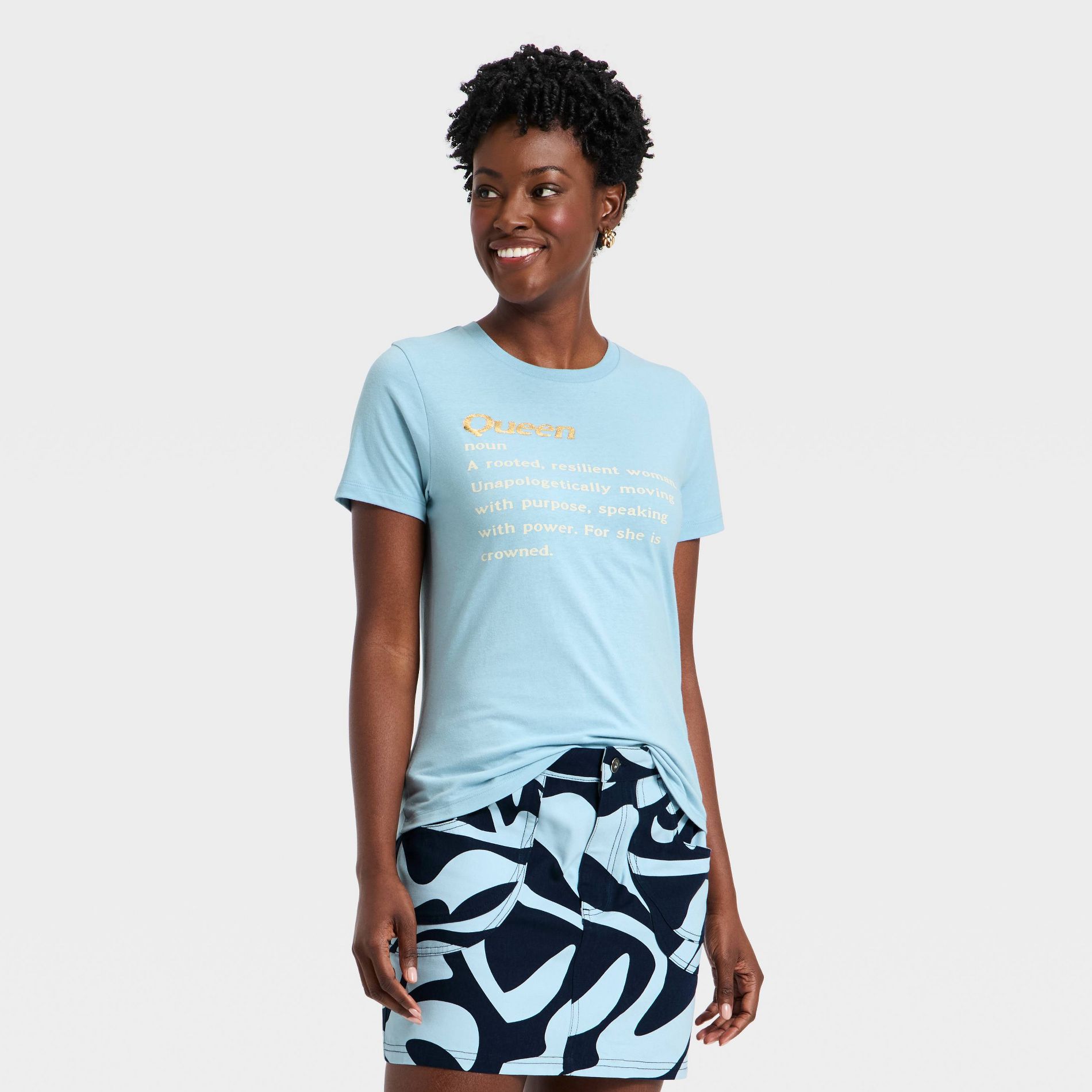 Black History Month Legendary Rootz Women's Queen T-Shirt - Light Blue