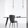 Dewdrop Modern Pendant Light Black Metal and Double Glass Shade Hanging Fixture for Kitchen Island - 3 of 4