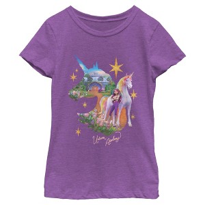 Girls Unicorn Academy Sophia And Wildstar Silhouette T Shirt - 1 of 4