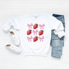 Simply Sage Market Women's Graphic Sweatshirt Strawberry Coquette Bow Chart - 3 of 3