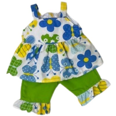 Doll Clothes Superstore Handmade Butterfly Print Dress with Shorts for 14-Inch Baby Alive & Small Dolls