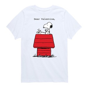 Boys' - Peanuts - Dear Valentine Snoopy Short Sleeve Graphic T-Shirt - 1 of 4