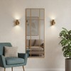 HomeRoots 63" Gold Iron Window Pane Geometric Framed Full Length Hanging Mirror - 2 of 4