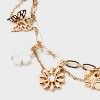 Butterfly, Shell Flower and Acrylic Star Charm Necklace - Wild Fable™ Gold - 4 of 4