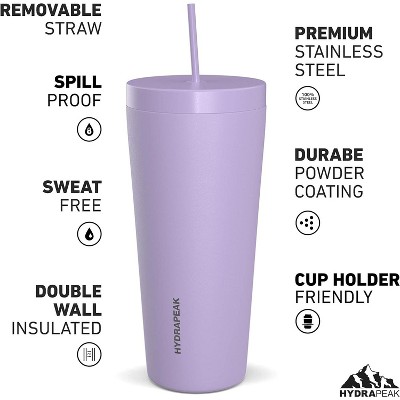 Digital Lavender 25 oz Stainless Steel Insulated Travel Tumbler with Straw