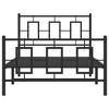 vidaXL Metal Single Bed Frame - Black Steel with Headboard/Footboard, Metal Slats, Bedroom Furniture, 39.4"x78.7" Compatibility - 4 of 4
