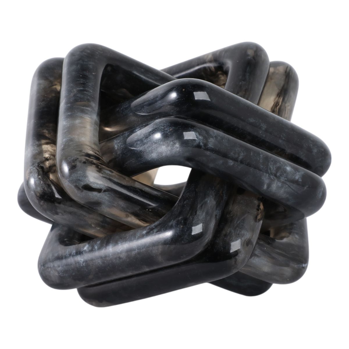 Marble Knot Sculpture for Shelf Accents, Room Styling, Office Design - Modern Statues Living Room Decor or Coffee Table Display, Home Décor - thumbnail 10