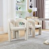 NicBex Set of 2 Modern Accent Chair,Teddy Barrel Side Chairs,Upholstered Armchair for Bedroom,Reading Room - 2 of 4