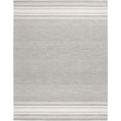 Ivory and Sage Hand-Tufted Wool Area Rug, 8' x 10'