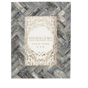 Shiraleah Grey Mansour Studded 4x6 Picture Frame - 1 of 4