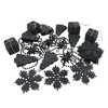 Northlight 125ct Shatterproof 4-Finish Christmas Ornament Set 5.5" - Black - 4 of 4