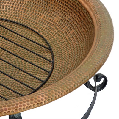 31.5" Round Copper and Bronze Fire Pit Table