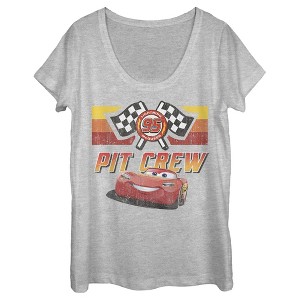 Women's Cars Pit Crew Team Scoop Neck - 1 of 3