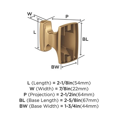 Champagne Bronze Single Prong Robe Hook