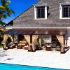 ALAULM 10’ x 14’ Wall Mount Gazebo Outdoor Pergola, Lean to Gazebo Canopy Awnings with Sloped Roof and Steel Frame - 2 of 4