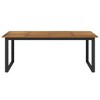 vidaXL Garden Table Acacia Wood Brown, Powder-Coated Black - 3 of 4
