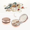Unique Bargains Round Portable PU Leather Travel Jewelry Box for Girls' Birthday Gifts for Earring Necklace - 2 of 4