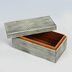 Mela Artisans Pinstripe Bone Inlay Box in Natural Finish - 1 of 4