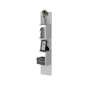 Rosebud Corner Floating Shelf: Modern Full-Wall 4-Shelf Unit - 1 of 4