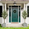 Maggift Artificial Plant Simulated Courtyard Garden Decoration Door Decoration Curved Branches of Green Plants Jasmine 1set , Green, 6.7"*21.6"*70.8" - 4 of 4