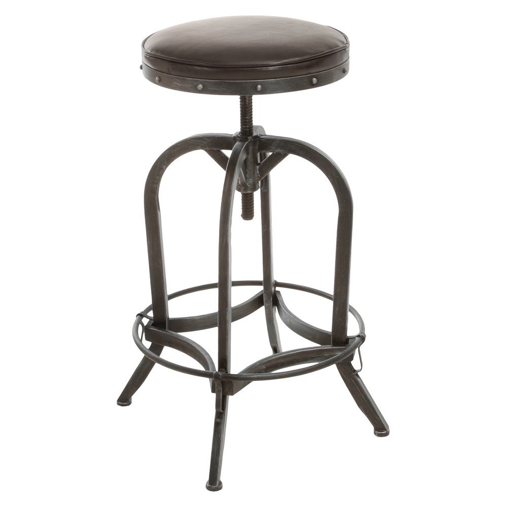 27.5 Gunner Swivel Barstool Leather Brown - Christopher Knight Home was $151.99 now $113.99 (25.0% off)