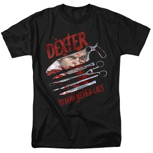 Dexter Blood Never Lies Adult T-Shirt Black - 1 of 4