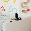 Twin Size Upholstered Platform Bed Frame with Guardrails and Charging Station - ModernLuxe - 3 of 4