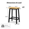NicBex Set of 2 Bar Stools for Kitchen Island,25.6" Tall Counter Bar Stools with Wood Frame,Bar Chairs for Dining Rooms,Kitchens,Islands - 3 of 4