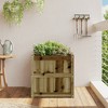 vidaXL Garden Planter 23.6"x23.6"x23.6" Impregnated Wood Pine - 3 of 4