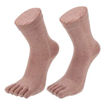 Unique Bargains Non-slip Yoga Socks Five Toe Socks Pilates Barre For Women  With Grips Dark Gray 3 Pair : Target