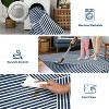 Large Dining Room Rug Striped Bedroom Carpet with Non-Slip Backing, Stain-Resistant Soft Low Pile Floor Rug, Foldable Geometric Indoor Mats - 2 of 4