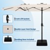 15ft Large Patio Umbrella，Rectangular Patio Umbrella with Crank Handle, UV Protection for Outdoor Market, Backyard, Pool - 4 of 4