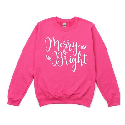 Simply Sage Market Women's Graphic Sweatshirt Merry and Bright Cursive