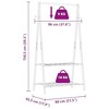 vidaXL Bamboo Coat Rack with Shelves 96 x 45.5 x 150.5 cm - 3 of 4