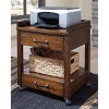 Baldridge Printer Stand Rustic Brown - Signature Design by Ashley: Office Cabinets with Storage, Wood Laminate - 2 of 3