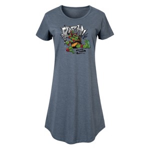 Women's - Teenage Mutant Ninja Turtles - Raphael Going In Loud Graphic T-shirt Dress - 1 of 4