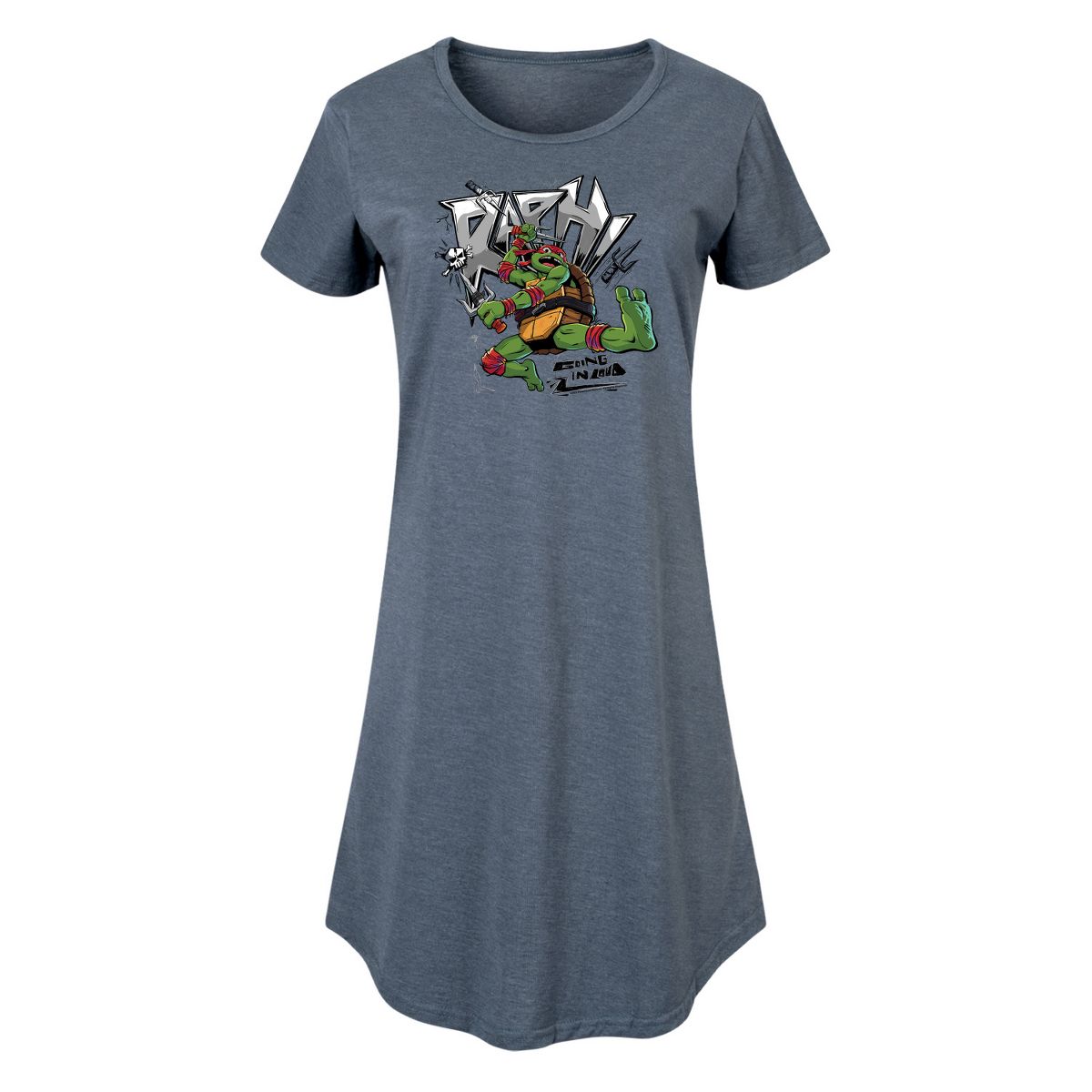 Women's - Teenage Mutant Ninja Turtles - Raphael Going In Loud Graphic T-shirt Dress