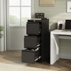 3 Drawer Black Metal Filing Cabinets,  File Cabinet with Lock -  Metal Vertical Filing Cabinet for Home Office Organize Letters/Legal/A4 - 4 of 4
