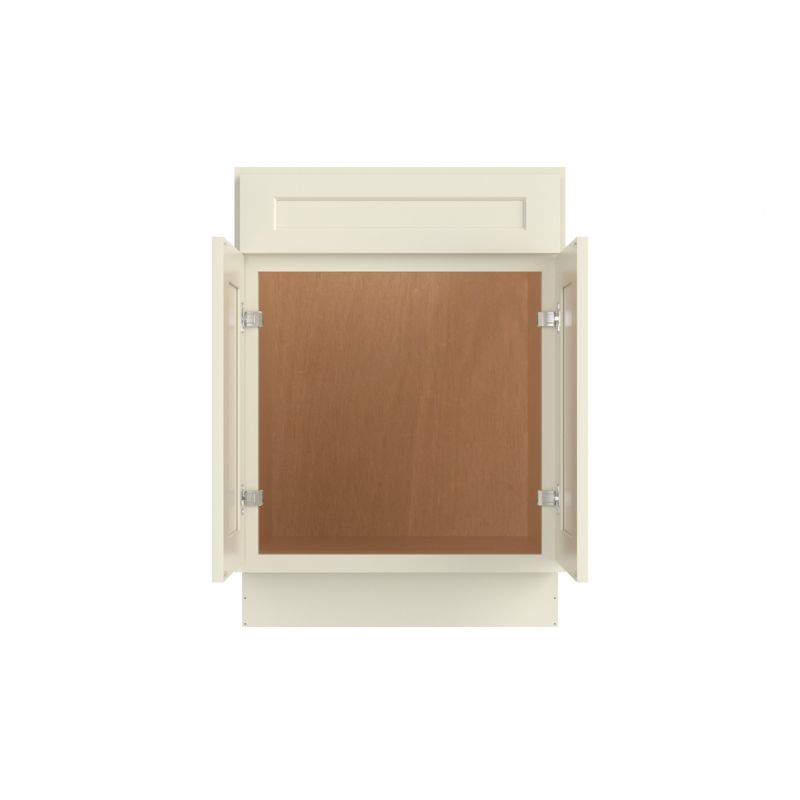 HOMLUX 24 in. W  x 21 in. D  x 34.5 in. H Bath Vanity Cabinet without Top in Shaker Antique White, 2 of 7