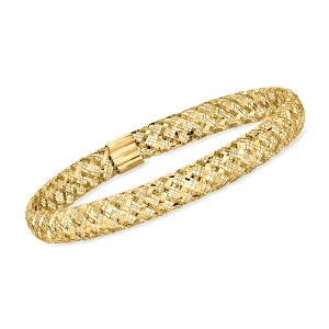 Ross-Simons Italian 10kt Yellow Gold Mesh Stretch Bangle Bracelet - 1 of 3