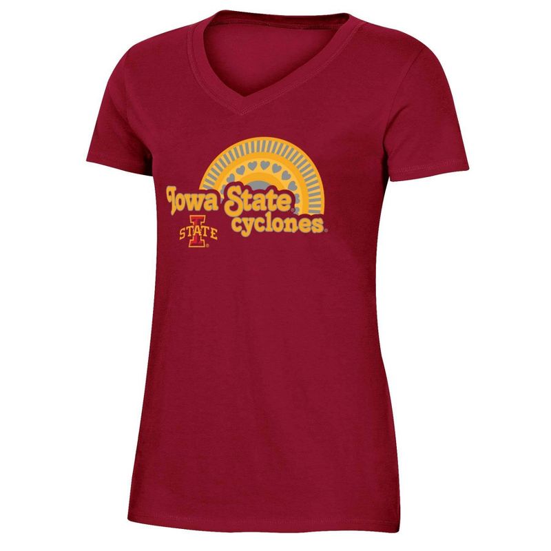 NCAA Iowa State Cyclones Girls&#39; V-Neck T-Shirt, 1 of 4