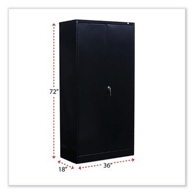 Black Industrial Steel Lockable Office Cabinet with Adjustable Shelving