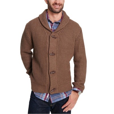 Weatherproof Mens Toggles Cardigan Sweater