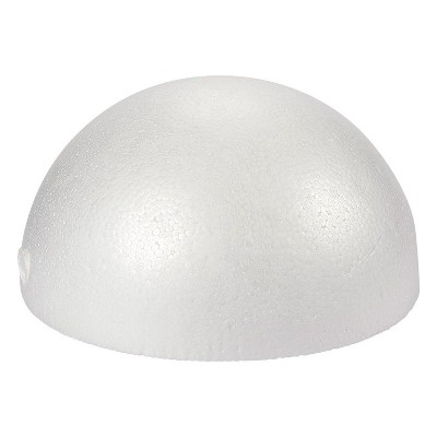 Juvale Large Polystyrene Foam Hollow Half Ball for Arts and Craft, DIY Ornaments, (11.5 x 6 In)